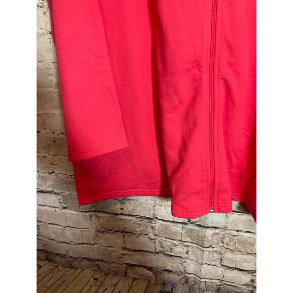 Quacker Factory Jacket Womens 3X Rhinestone Beaded Full Zip Front Hot Pink Plus - Picture 8 of 15